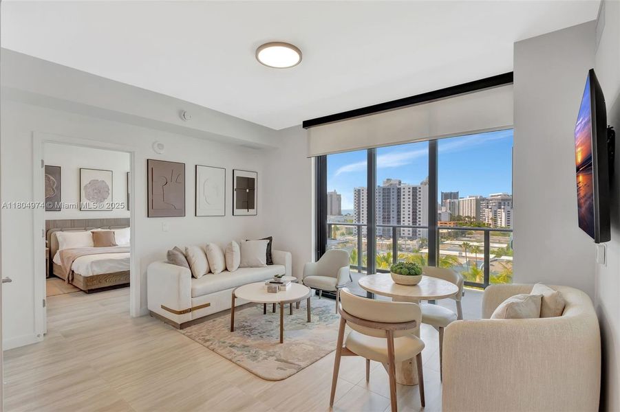 Furnished interior view inside a new home in , Miami Beach (Image 12).