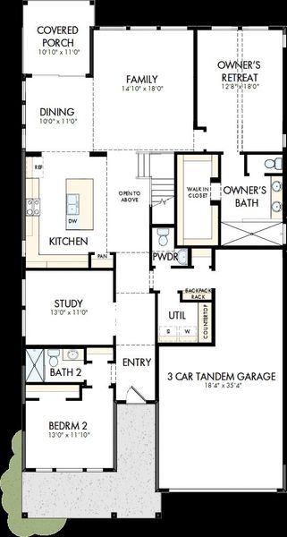 2D floor plan layout of this home in Two Step Farm - Enclave Collection, Montgomery, TX (Image 2). 2D floor plan layout of this home in Two Step Farm - Enclave Collection, Montgomery, TX (Image 2).
