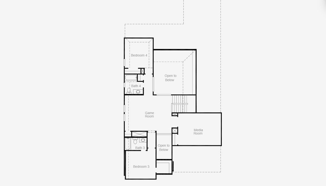 2D floor plan layout for the Kendall by Coventry Homes in Hulen Trails 50', Crowley, TX (Image 21).