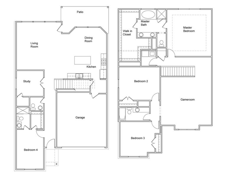 2D floor plan layout of this home in , Missouri City, TX (Image 3).