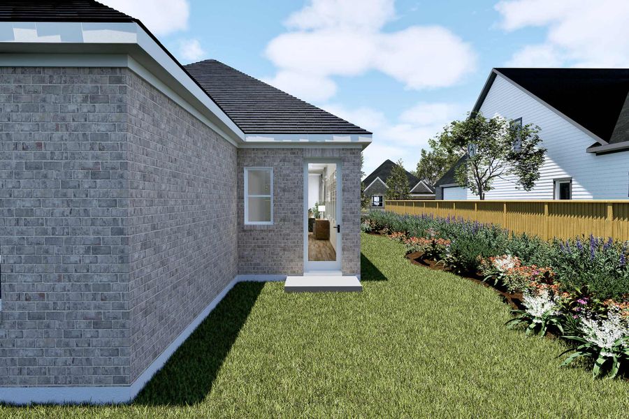 Representative exterior details of a home built from the The Irving by David Weekley Homes in The Grand Prairie - Meadow Collection, Hockley (Image 3).