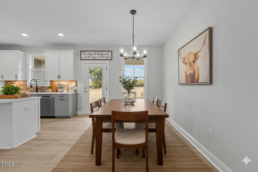 AI Generated furnishings in Dining Area