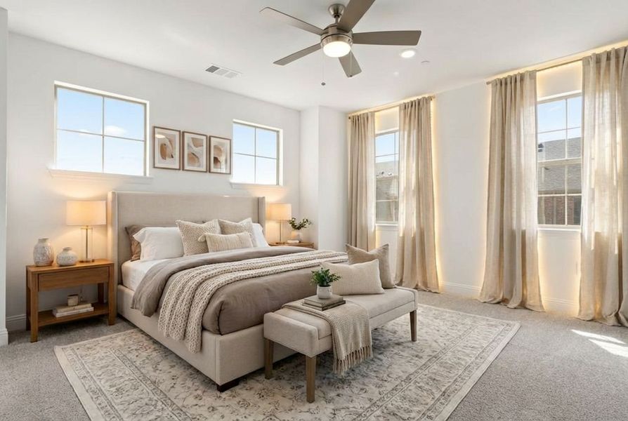 Furnished interior view inside a new home in The Tribute, The Colony (Image 12).