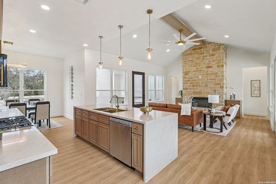 Furnished interior view inside a new home in , Fischer (Image 15).