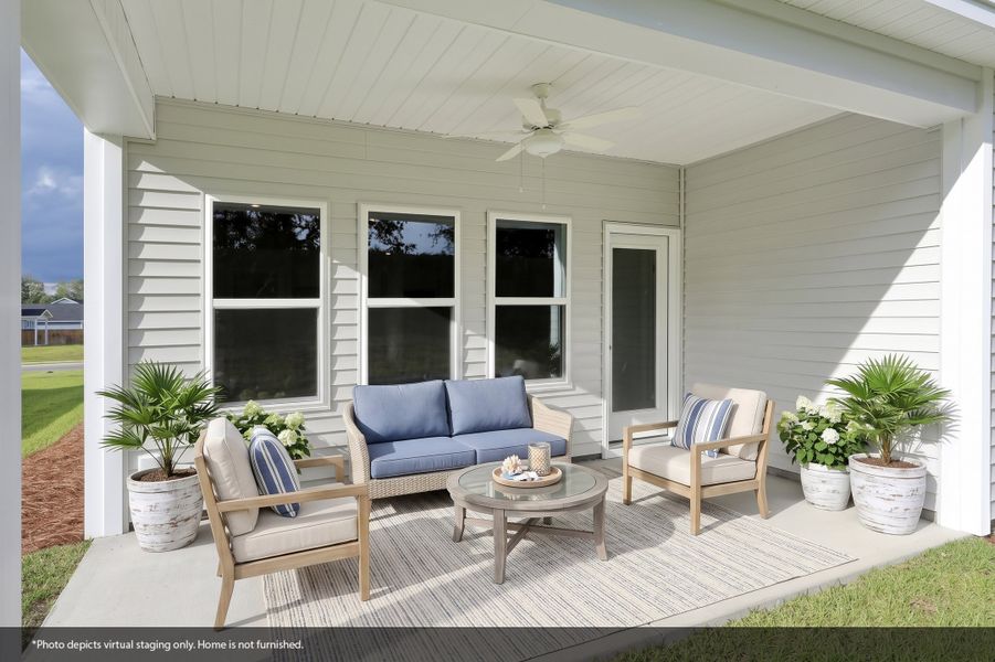 Exterior details and patio area of a home in Jordan Grove, Conway (Image 3).