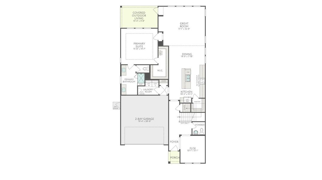 2D floor plan layout for the Willow by Tri Pointe Homes in Landmark, Denton, TX (Image 3). 2D floor plan layout for the Willow by Tri Pointe Homes in Landmark, Denton, TX (Image 3).