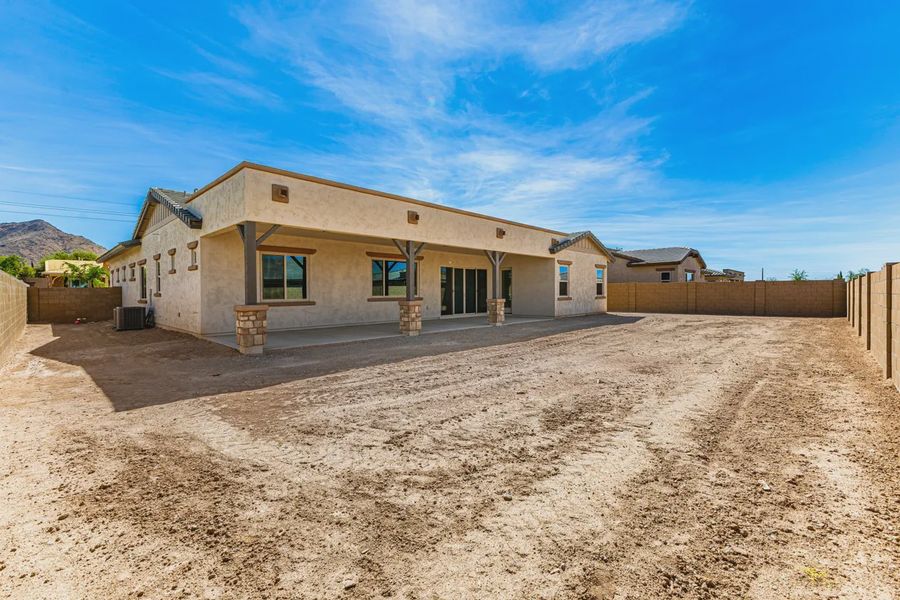Exterior details and patio area of a home in Bellero Estates, Queen Creek (Image 19).