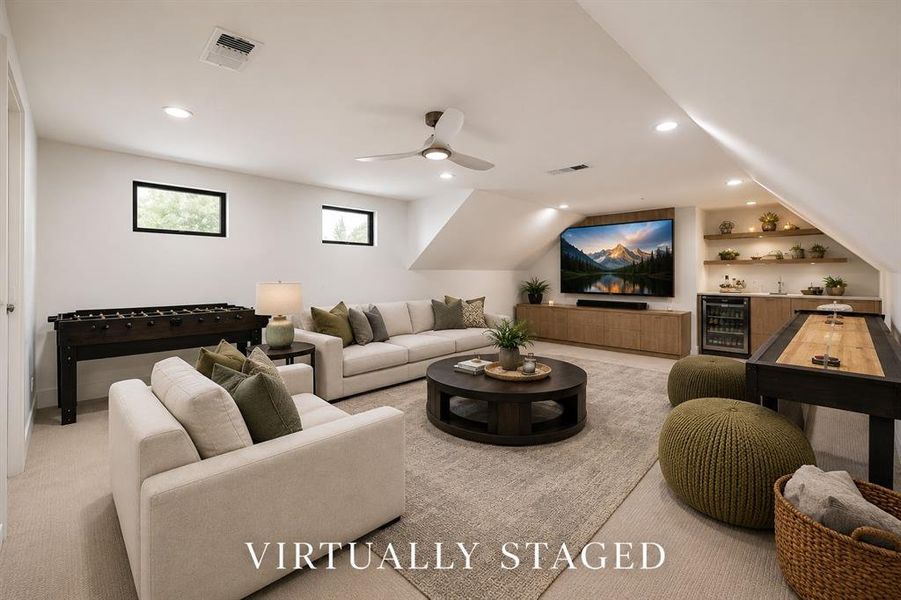 Virtually Staged: Furniture, décor, and/or enhancements shown are digital renderings for illustrative purposes only. Actual property condition and features may vary.