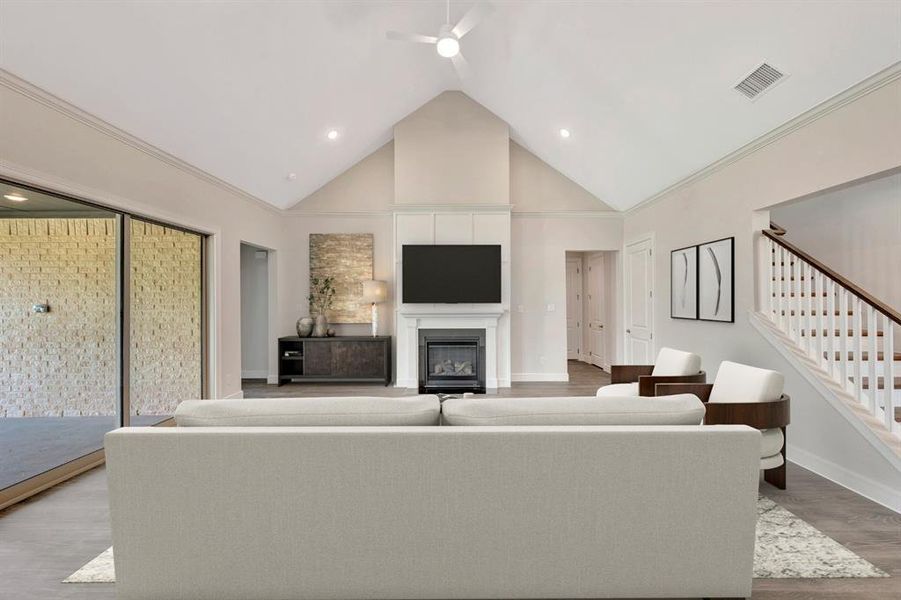 Furnished interior view inside a new home in Sterling Greene, Arlington (Image 19). Furnished interior view inside a new home in Sterling Greene, Arlington (Image 19).