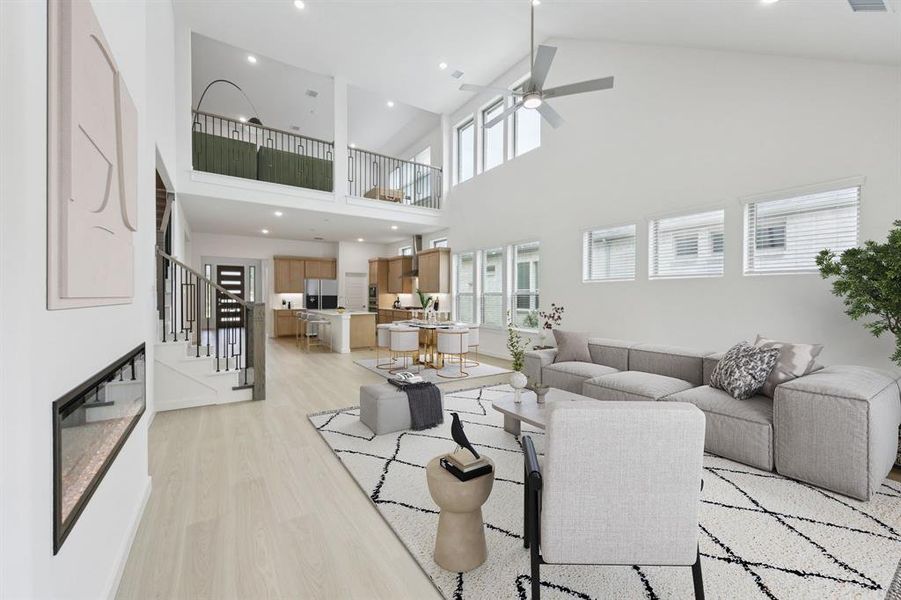 Furnished interior view inside a new home in Painted Tree, McKinney (Image 15). Furnished interior view inside a new home in Painted Tree, McKinney (Image 15).