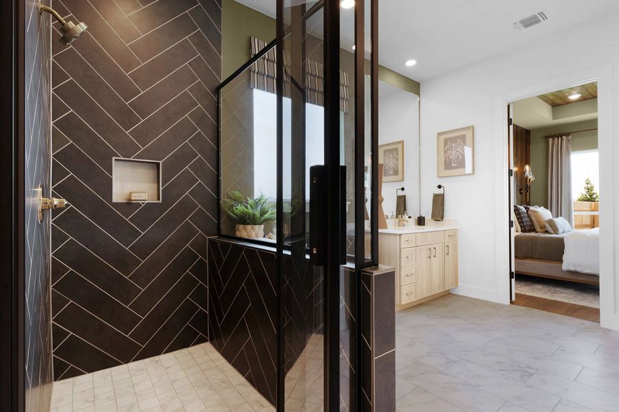 Furnished interior view inside a new home in Lariat, Liberty Hill (Image 110).