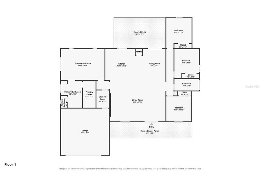 2D floor plan layout of this home in , Dunnellon, FL (Image 5). 2D floor plan layout of this home in , Dunnellon, FL (Image 5).