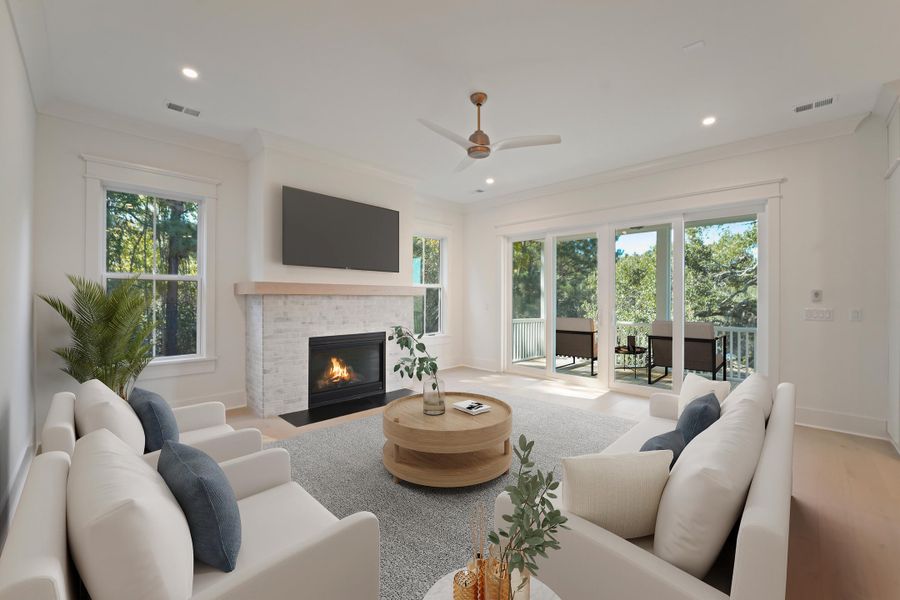 Furnished interior view inside a new home in , Charleston (Image 8).