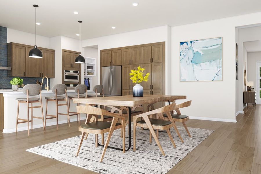 Furnished interior view inside a new home in Capitol Collection at Lariat, Liberty Hill (Image 8).