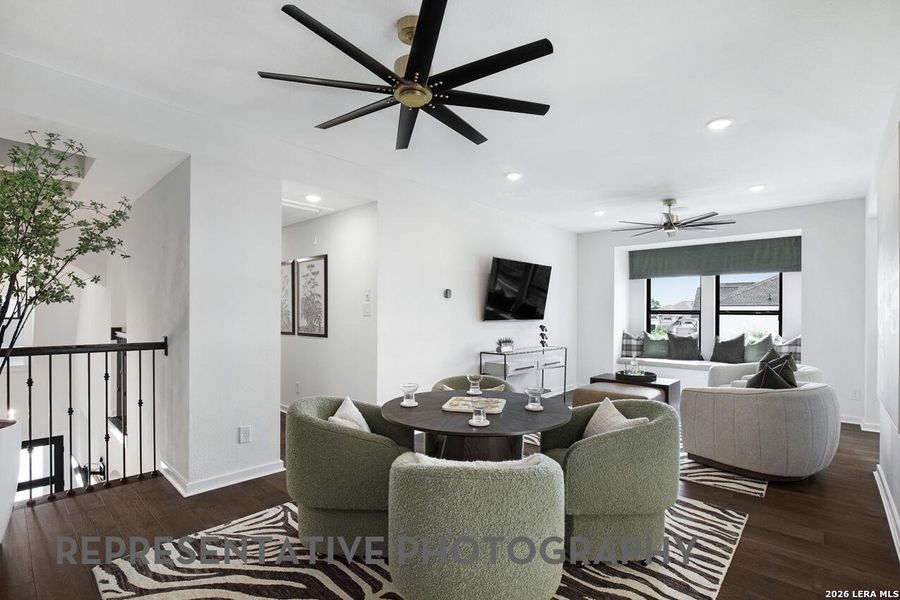 Furnished interior view inside a new home in Esperanza, Boerne (Image 9). Furnished interior view inside a new home in Esperanza, Boerne (Image 9).