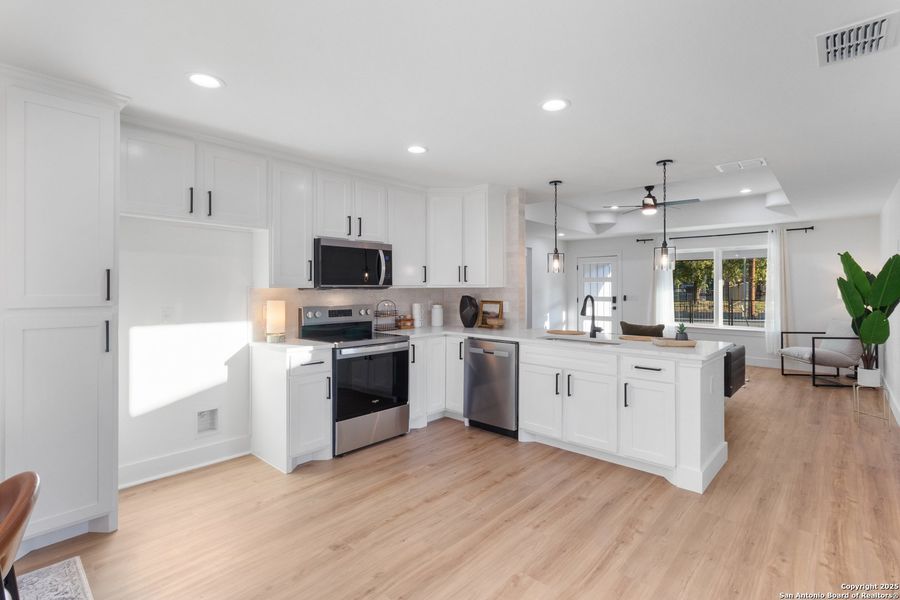 Furnished interior view inside a new home in , San Antonio (Image 8). Furnished interior view inside a new home in , San Antonio (Image 8).