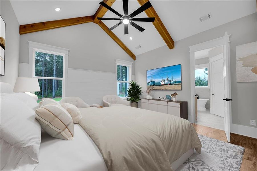Furnished interior view inside a new home in , Monroe (Image 48).