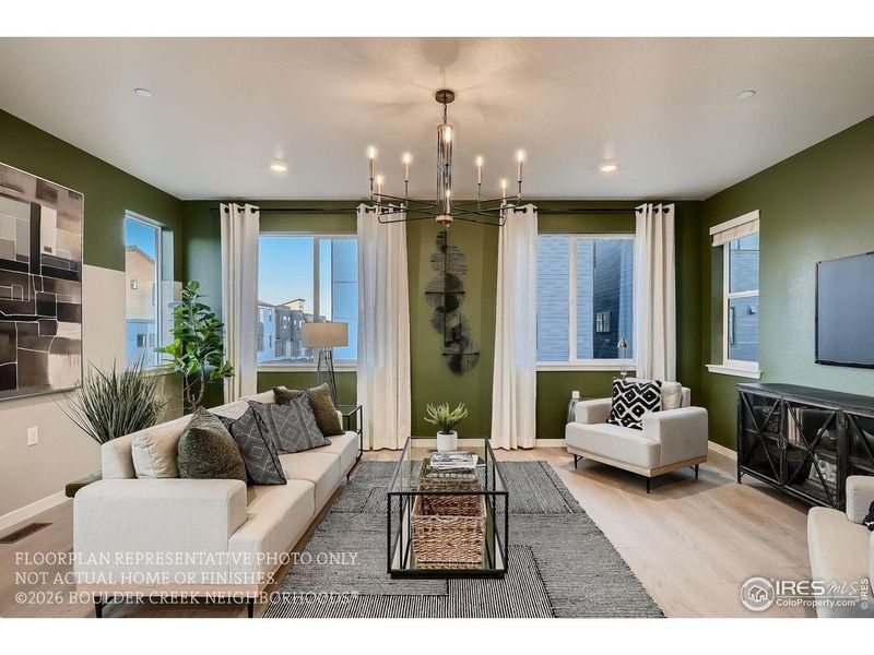 Furnished interior view inside a new home in Baseline, Broomfield (Image 44).