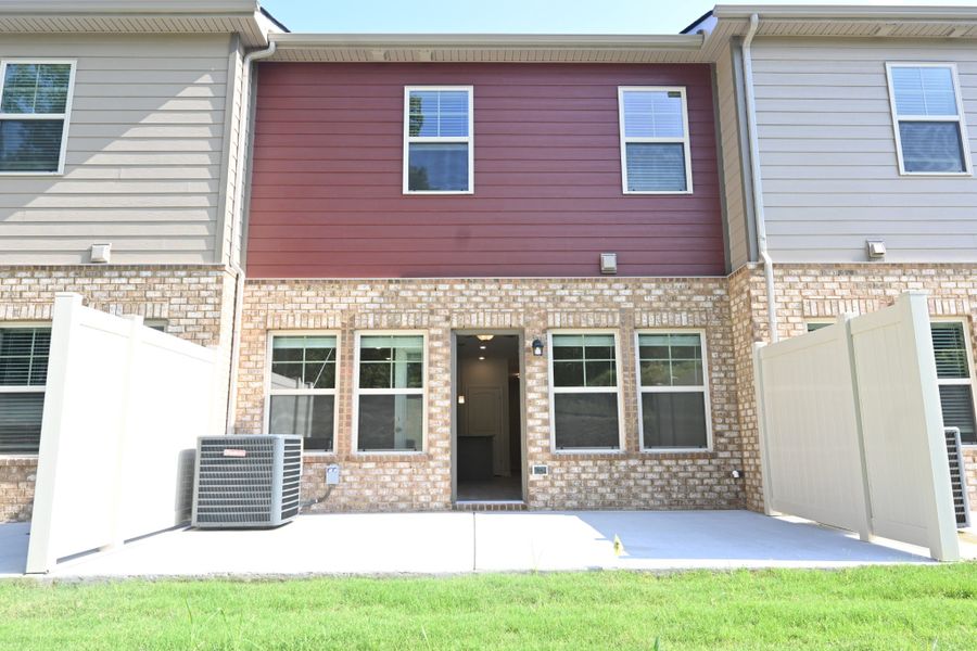 Exterior details and patio area of a home in Talia Trace, Smyrna (Image 3). Exterior details and patio area of a home in Talia Trace, Smyrna (Image 3).