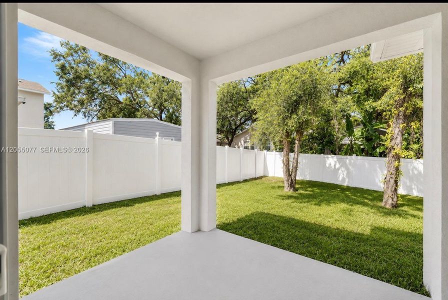 Exterior details and patio area of a home in , Tampa (Image 3). Exterior details and patio area of a home in , Tampa (Image 3).