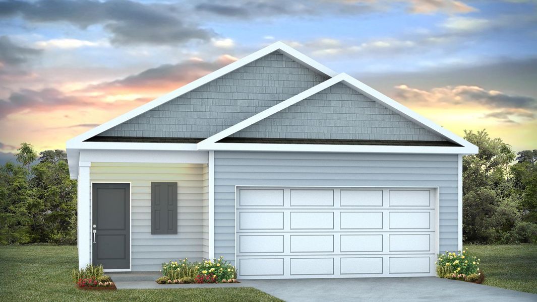 Representative exterior photo of a completed home built from the Downing by D.R. Horton in Sease's Pond, Gilbert, SC (Image 2). Representative exterior photo of a completed home built from the Downing by D.R. Horton in Sease's Pond, Gilbert, SC (Image 2).