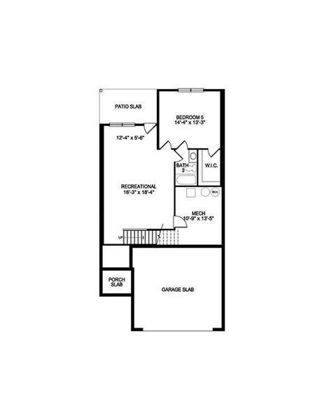 2D floor plan layout of this home in Magnolia Villas, Cornelia, GA (Image 3).