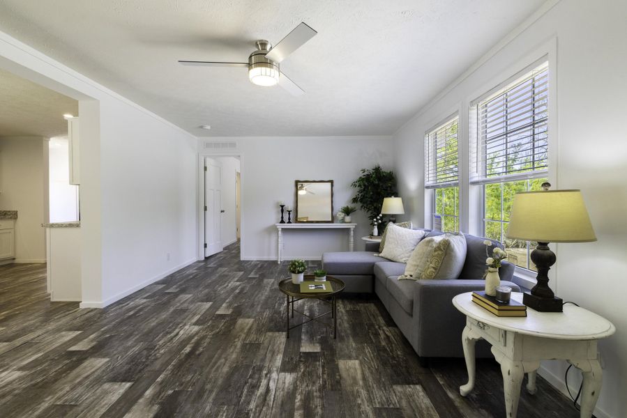 Furnished interior view inside a new home in , Cross (Image 7). Furnished interior view inside a new home in , Cross (Image 7).