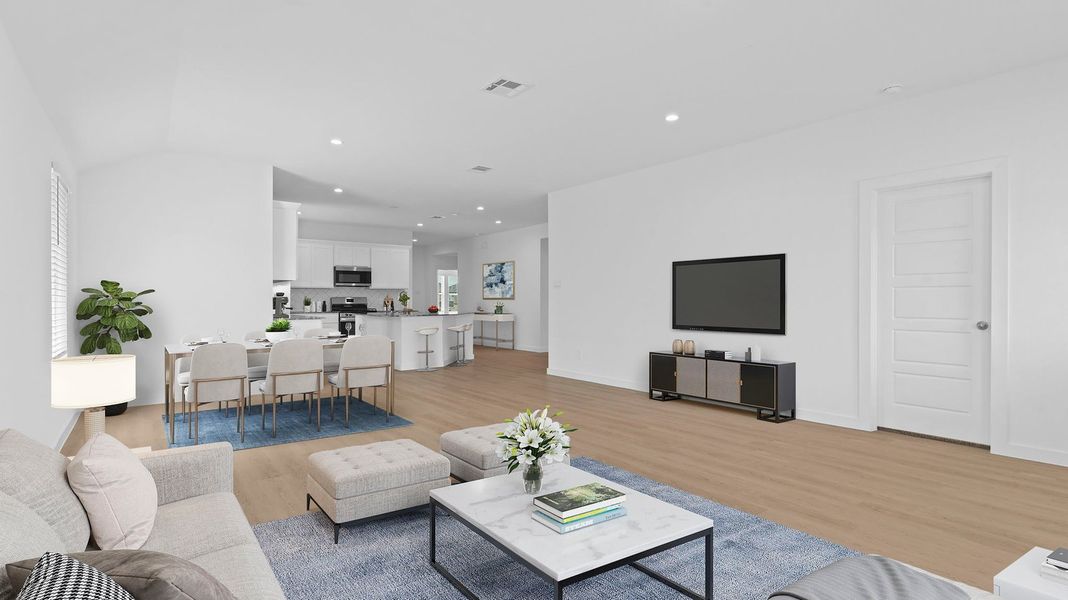 Furnished interior view inside a new home in Watermark, Alvin (Image 8). Furnished interior view inside a new home in Watermark, Alvin (Image 8).