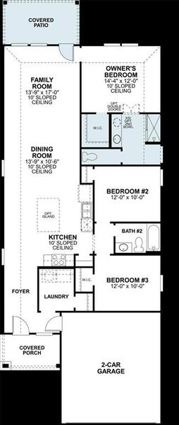 2D floor plan layout of this home in Meadow Park, Denton, TX (Image 2). 2D floor plan layout of this home in Meadow Park, Denton, TX (Image 2).