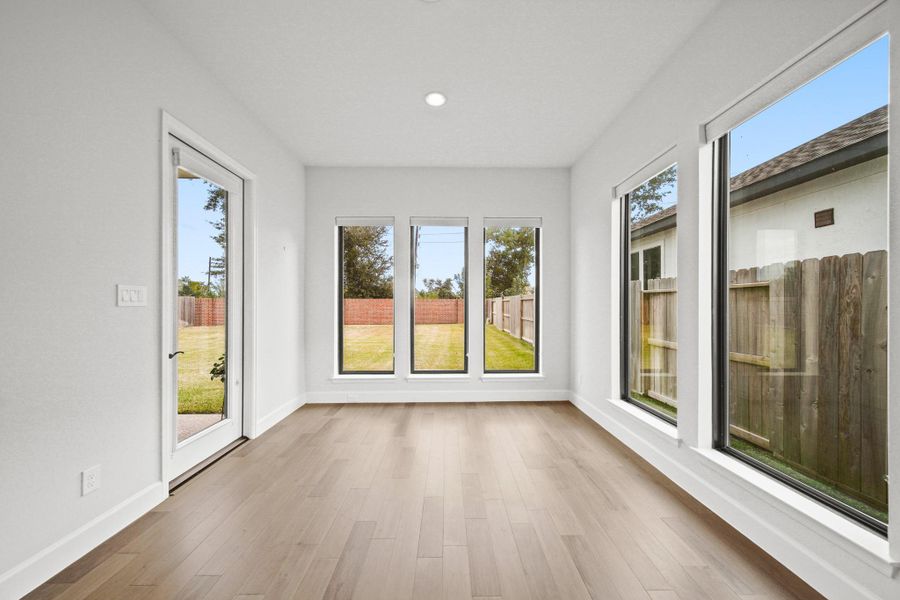 The breakfast room is also oversized with so much natural light and a door to the back patio. The breakfast room is also oversized with so much natural light and a door to the back patio.
