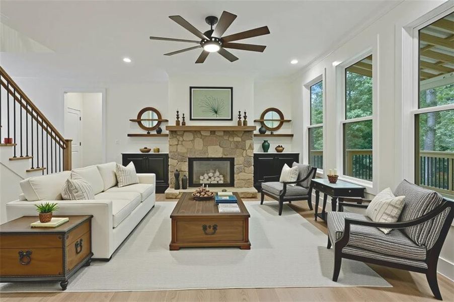 Furnished interior view inside a new home in , Canton (Image 13).