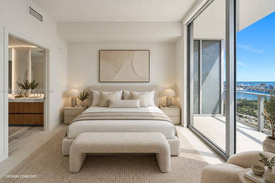 Furnished interior view inside a new home in , Miami (Image 8).