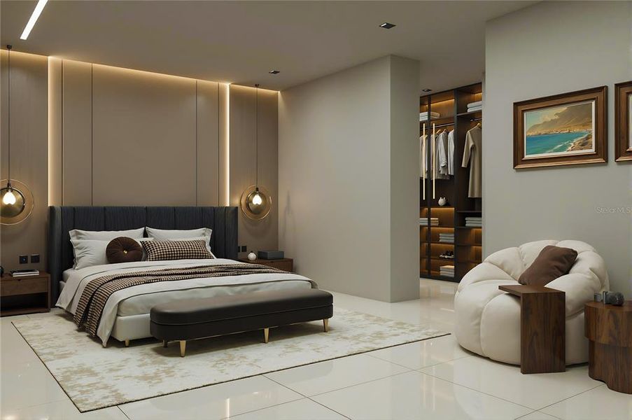 Furnished interior view inside a new home in , Sarasota (Image 8).