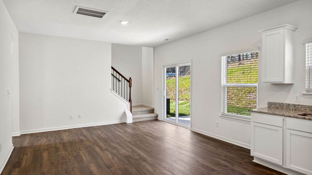 Representative unfurnished interior of a home built from the Bennet by D.R. Horton in Mary's Pointe, Clinton (Image 13). Representative unfurnished interior of a home built from the Bennet by D.R. Horton in Mary's Pointe, Clinton (Image 13).