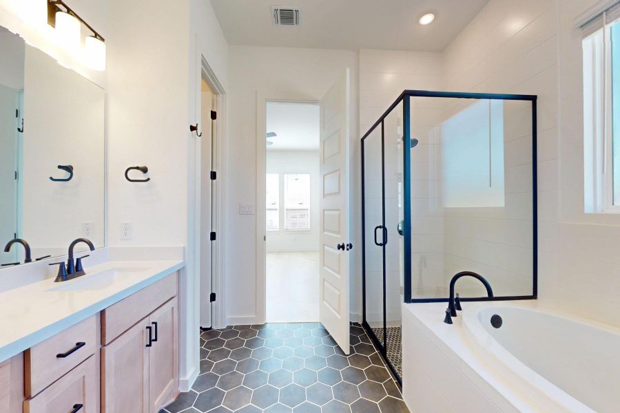 Furnished interior view inside a new home in Heritage, Dripping Springs (Image 6). Furnished interior view inside a new home in Heritage, Dripping Springs (Image 6).