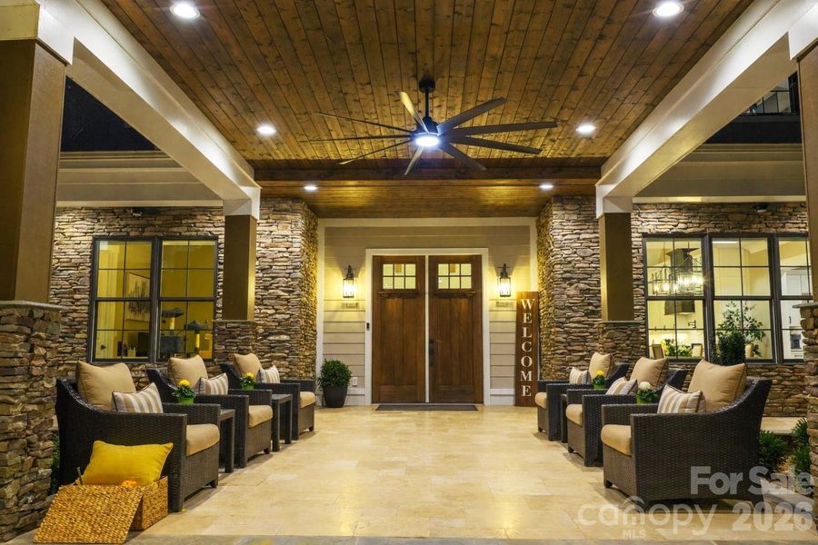 Impressive entrance via the porta cochere.