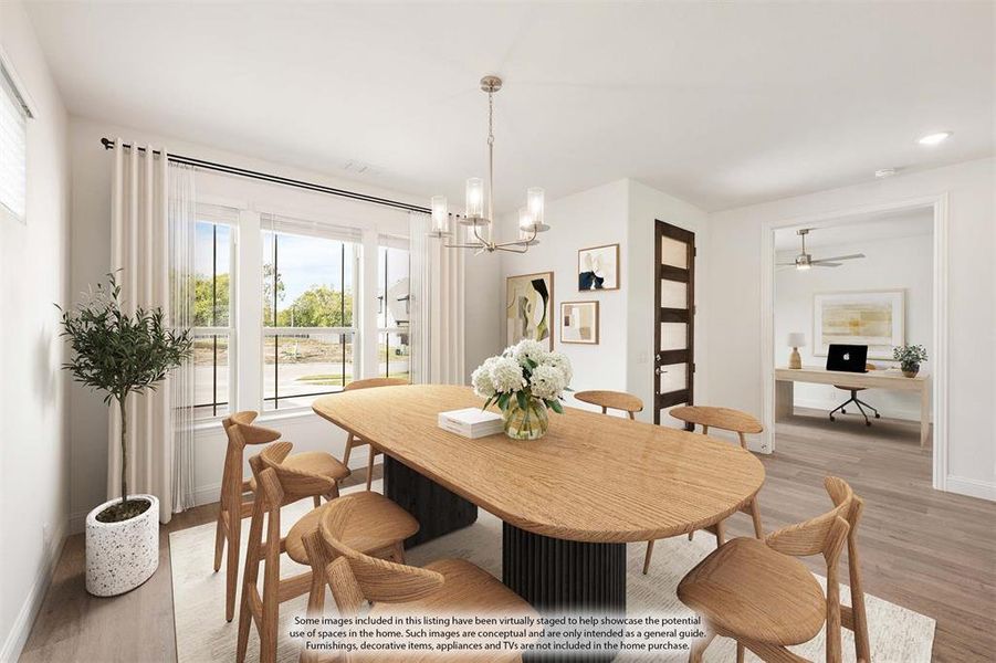 Furnished interior view inside a new home in Union Park Classic 60, Little Elm (Image 8).