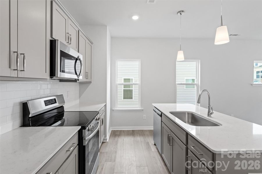Furnished interior view inside a new home in Sloan Station, Charlotte (Image 12).