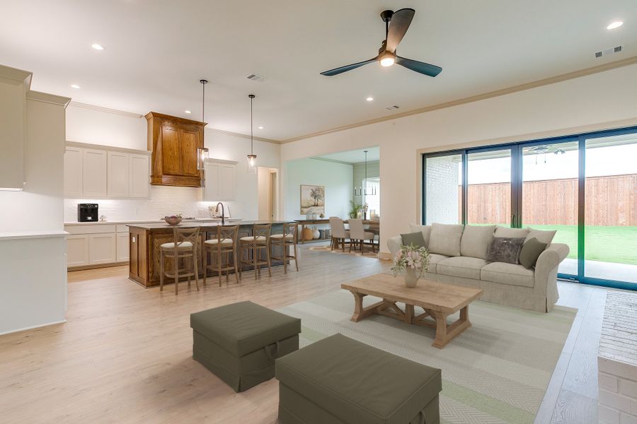 Representative furnished interior of a home built from the The Mansfield by Kenmark Homes in LeTara, Haslet (Image 4). Representative furnished interior of a home built from the The Mansfield by Kenmark Homes in LeTara, Haslet (Image 4).