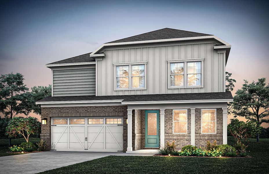 Representative exterior photo of a completed home built from the Valen by Pulte Homes in Linden Grove, Powder Springs, GA (Image 28).