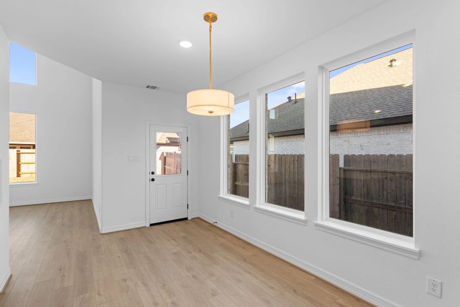 Dining space. Sample product photo. Actual exterior and interior selections may vary by homesite. Photo may be virtually staged. Dining space. Sample product photo. Actual exterior and interior selections may vary by homesite. Photo may be virtually staged.