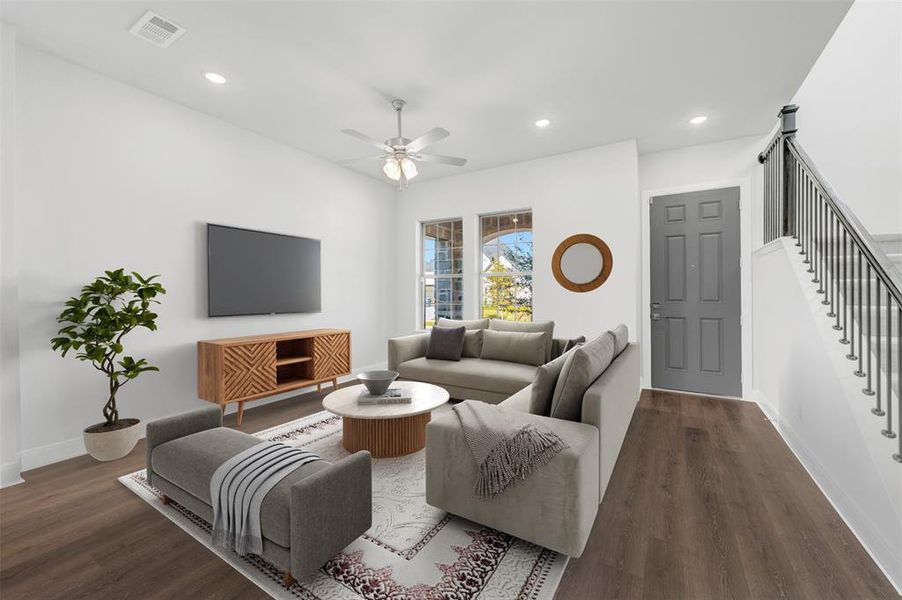 Furnished interior view inside a new home in Walsh Cottage, Fort Worth (Image 4). Furnished interior view inside a new home in Walsh Cottage, Fort Worth (Image 4).