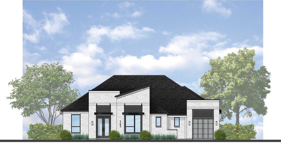 Representative rendering of the exterior for the 281 Plan by Highland Homes (Image 2). Representative rendering of the exterior for the 281 Plan by Highland Homes (Image 2).