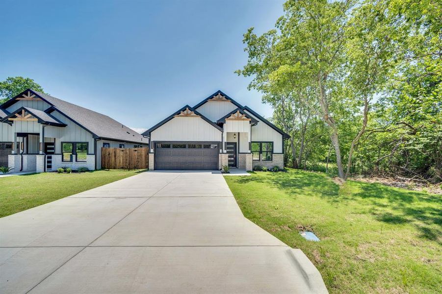Extended driveway.