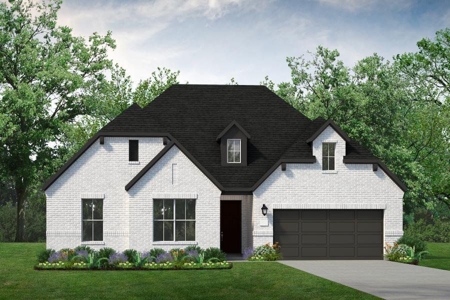 Representative exterior photo of a completed home built from the Travis by UnionMain Homes in Edgewater, Fate, TX (Image 4). Representative exterior photo of a completed home built from the Travis by UnionMain Homes in Edgewater, Fate, TX (Image 4).