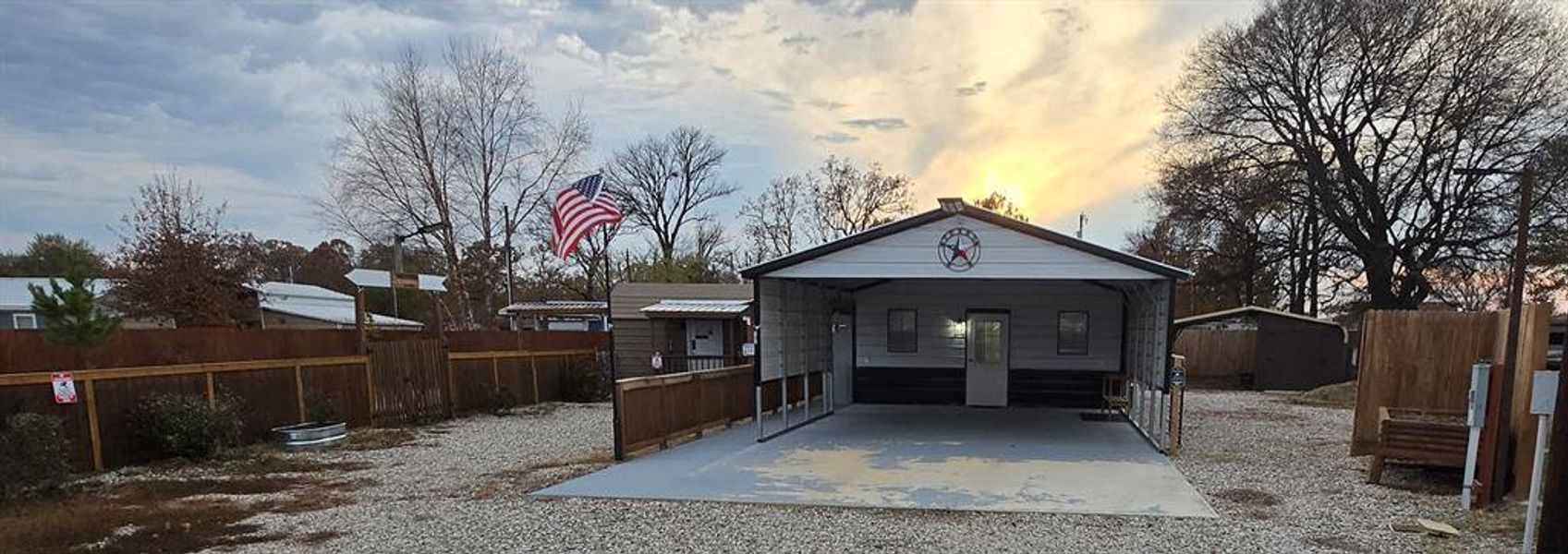 Carport and driveway