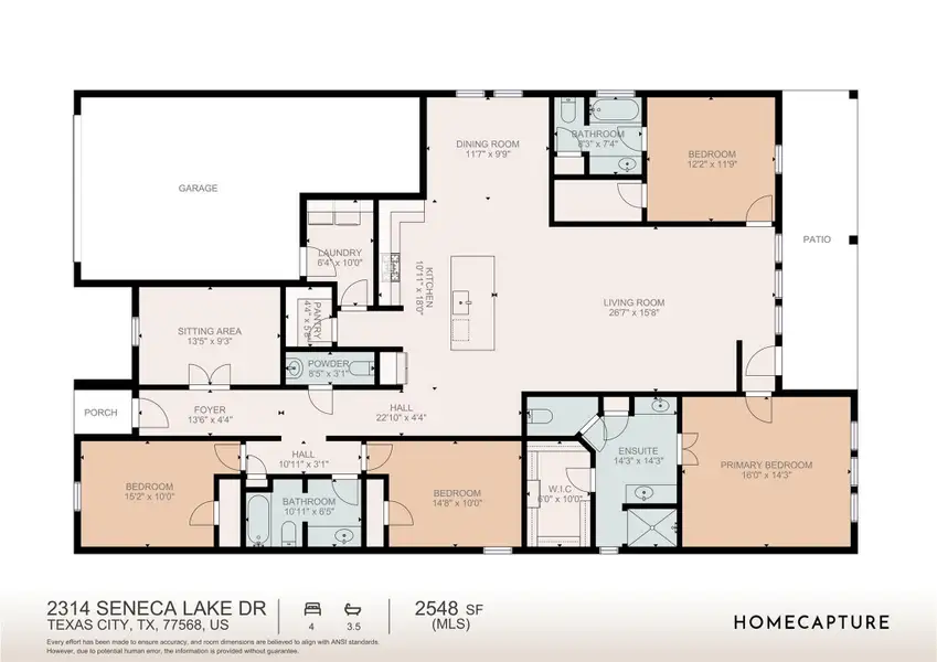 2D floor plan layout of this home in Lago Mar: Fairway Collections, Texas City, TX (Image 4). 2D floor plan layout of this home in Lago Mar: Fairway Collections, Texas City, TX (Image 4).