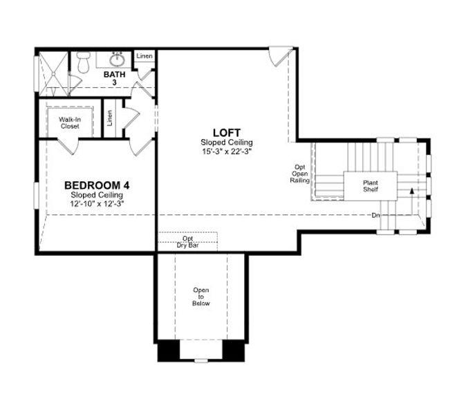2D floor plan layout of this home in Cibolo Crossing, Universal City, TX (Image 3).