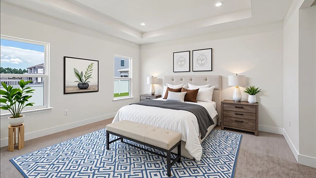 Representative furnished interior of a home built from the LANTANA by D.R. Horton in Buchanan Trails, Newberry (Image 9).