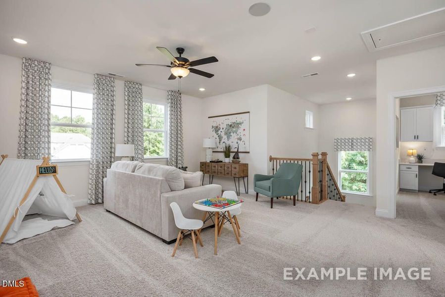 Furnished interior view inside a new home in Rockport, Wake Forest (Image 31). Furnished interior view inside a new home in Rockport, Wake Forest (Image 31).